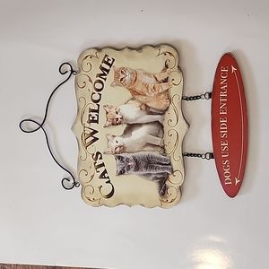Cats Welcome Sign